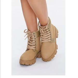 Lug Sole Lace-Up Ankle Boots